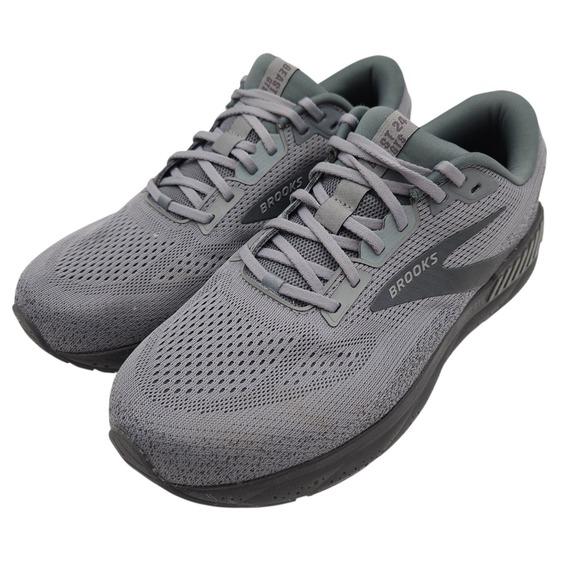 Brooks Beast GTS 24 Men's 12 2E Wide Lace Up Running Shoes Primer Gray Sneakers
